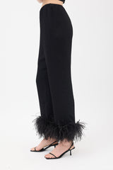 Prada SS 2017 Silk Feather Trim Trouser