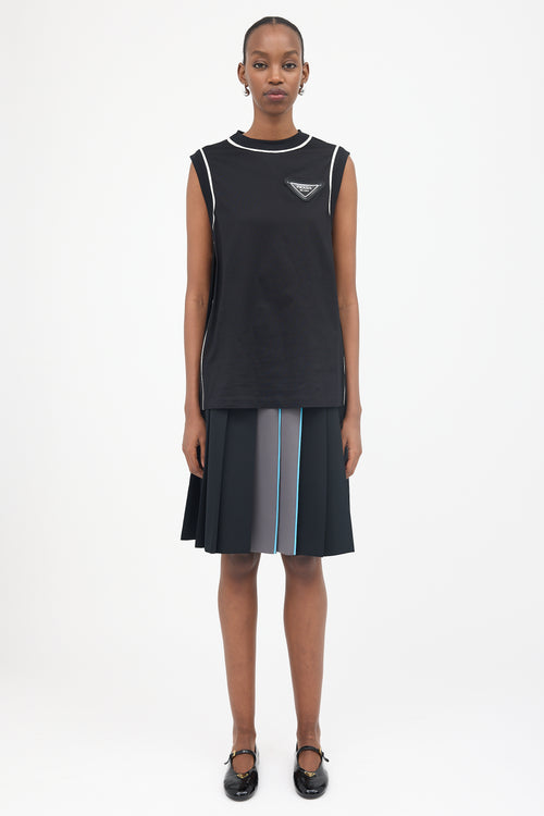 Prada SS 2020 Fringed Logo Jersey