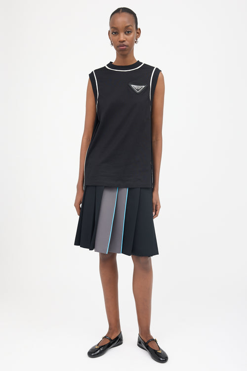 Prada SS 2020 Fringed Logo Jersey