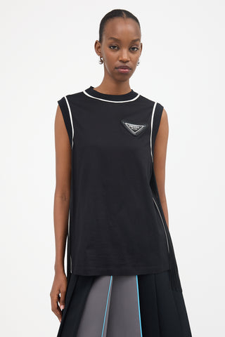 Prada SS 2020 Fringed Logo Jersey
