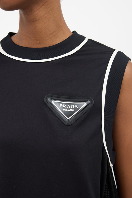 Prada SS 2020 Fringed Logo Jersey
