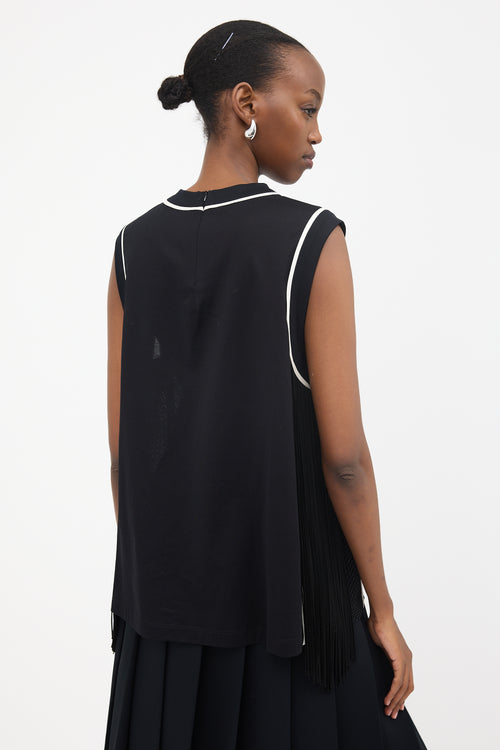 Prada SS 2020 Fringed Logo Jersey