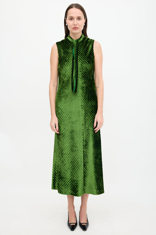 Prada SS 2020 Velvet Chevron Dress