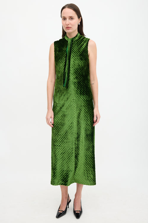 Prada SS 2020 Velvet Chevron Dress