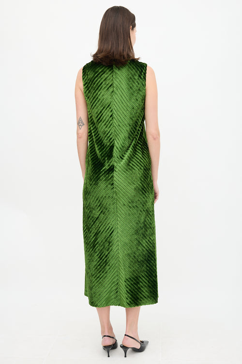 Prada SS 2020 Velvet Chevron Dress