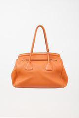 Prada Daino Leather Frame Tote Bag
