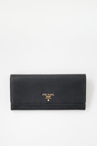 Prada Saffiano Leather Continental Wallet