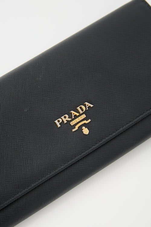 Prada Saffiano Leather Continental Wallet
