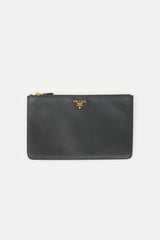 Prada Saffiano Leather Dual Snap Pouch