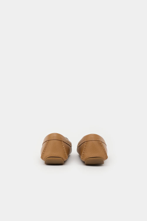 Prada Saffiano Leather Logo Loafer