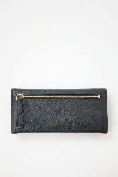 Prada Saffiano Leather Long Wallet