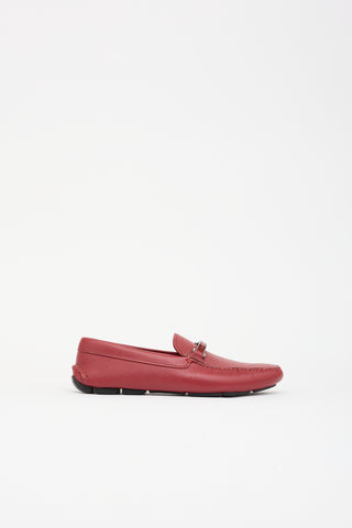Prada Saffiano Leather Driving Loafer
