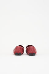 Prada Saffiano Leather Driving Loafer