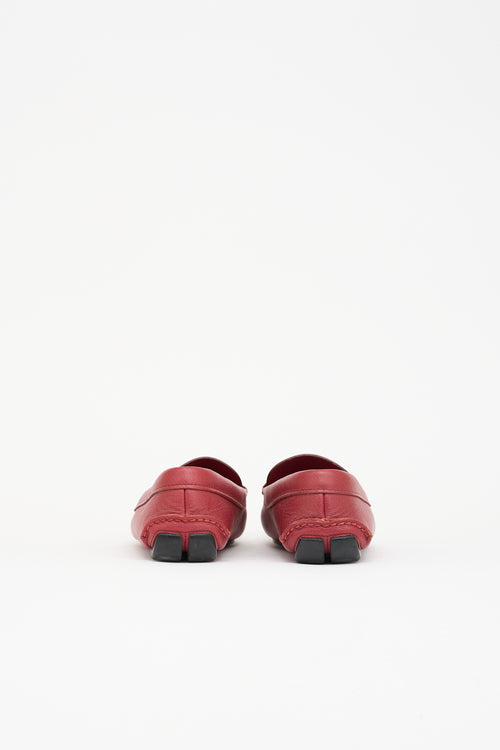 Prada Saffiano Leather Driving Loafer