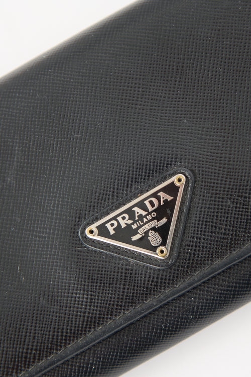 Prada Saffiano Leather Long Wallet