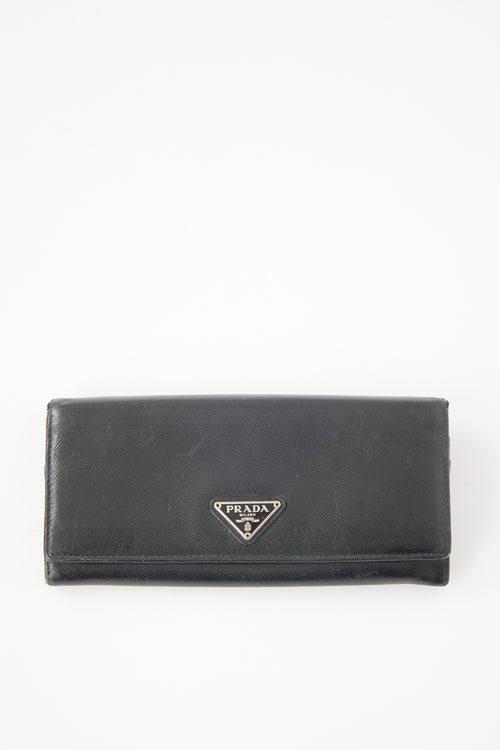 Prada Saffiano Leather Long Wallet
