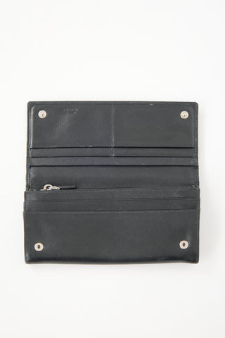 Prada Saffiano Leather Long Wallet