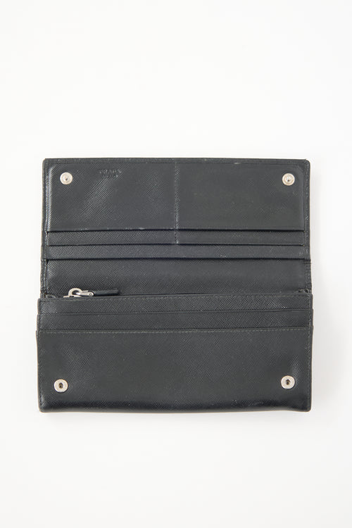Prada Saffiano Leather Long Wallet