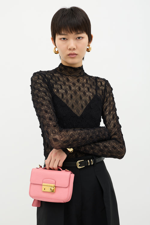 Prada Saffiano Leather Sound Lock Bag