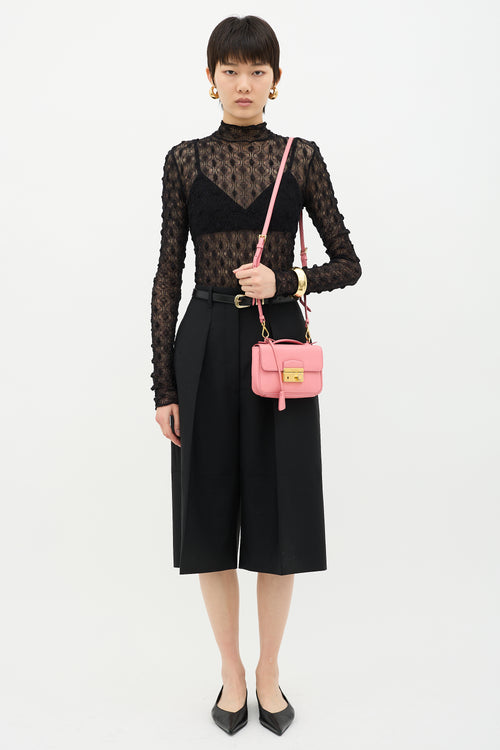 Prada Saffiano Leather Sound Lock Bag