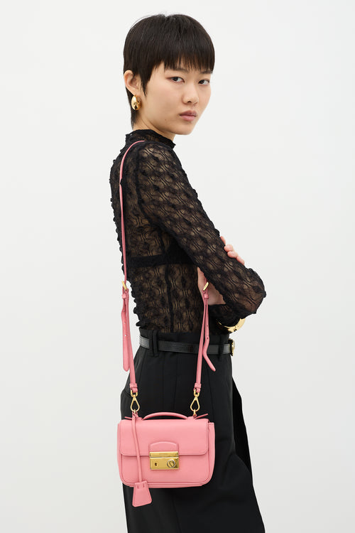 Prada Saffiano Leather Sound Lock Bag