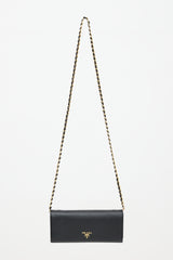 Prada Saffiano Leather Wallet On Chain
