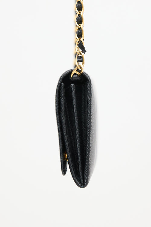 Prada Saffiano Leather Wallet On Chain