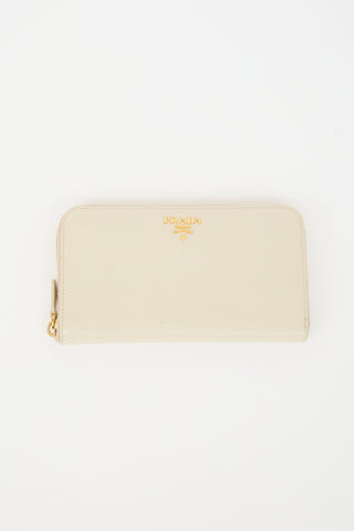 Prada Saffiano Leather Zip Wallet