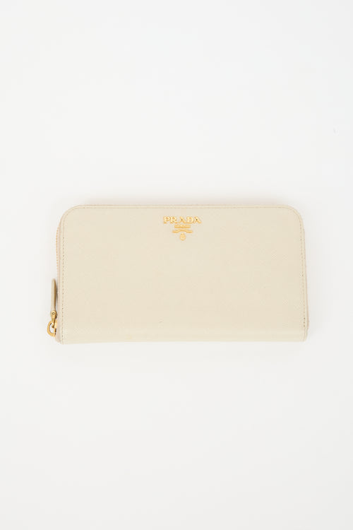 Prada Saffiano Leather Zip Wallet