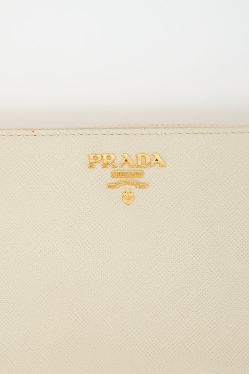 Prada Saffiano Leather Zip Wallet