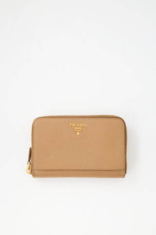 Prada Saffiano Leather Zip Wallet
