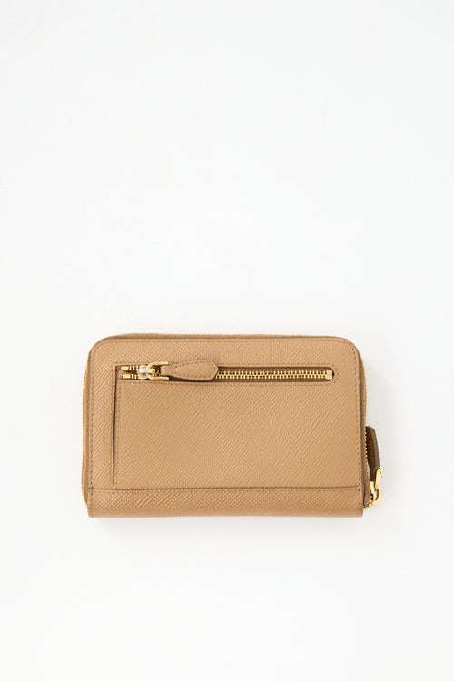 Prada Saffiano Leather Zip Wallet