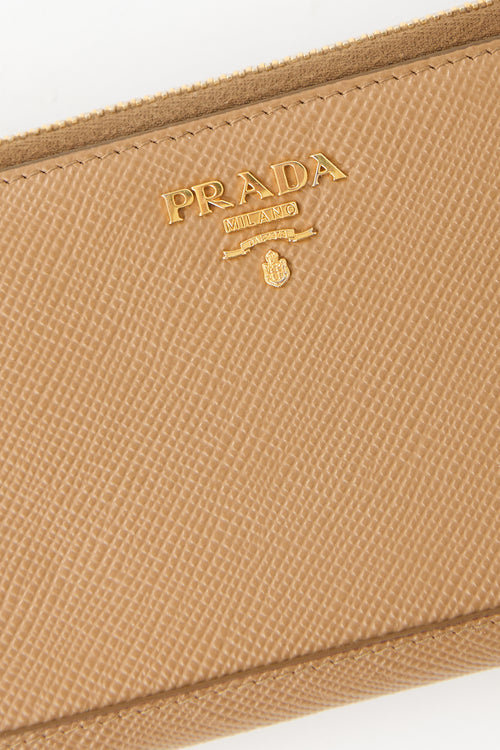 Prada Saffiano Leather Zip Wallet