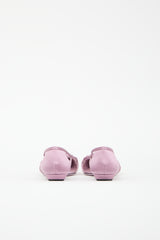 Prada Satin Pleated Cutout Ballet Flat