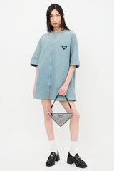 Prada Satin & Crystal Triangle Bag