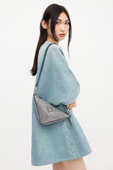 Prada Satin & Crystal Triangle Bag