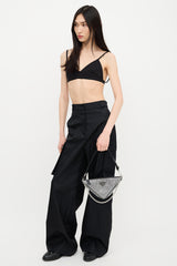 Prada Satin & Crystal Triangle Bag