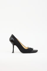 Prada Satin & Patent Tassel Pump