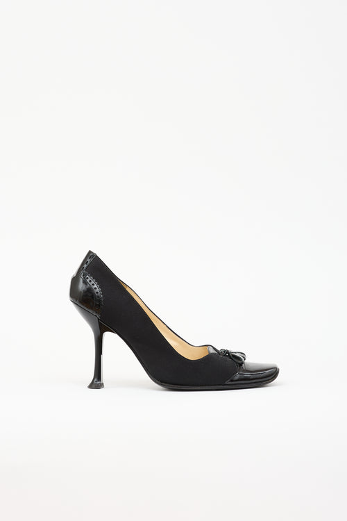 Prada Satin & Patent Tassel Pump