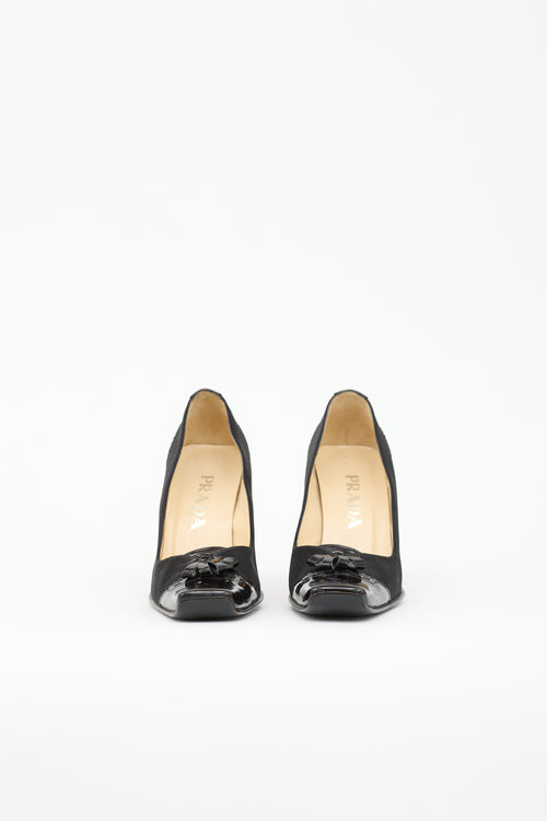 Prada Satin & Patent Tassel Pump