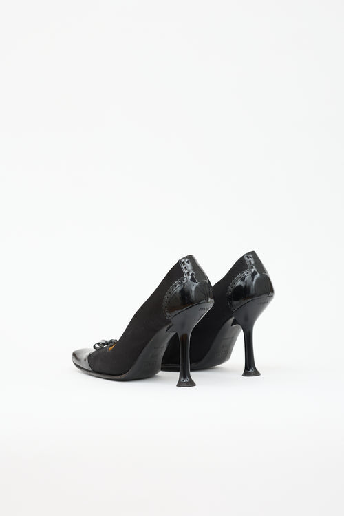 Prada Satin & Patent Tassel Pump
