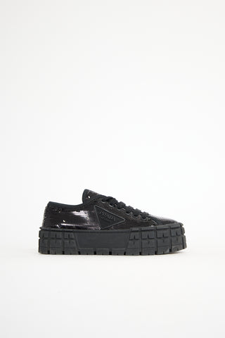 Prada Sequin Double Wheel Sneaker