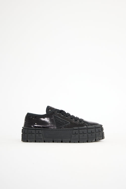 Prada Sequin Double Wheel Sneaker
