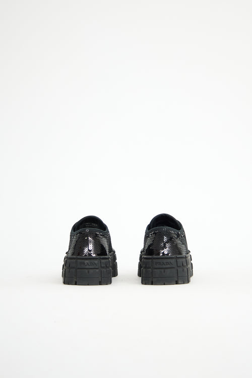 Prada Sequin Double Wheel Sneaker