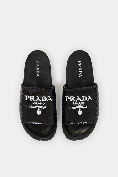 Prada Sequin  Sandal
