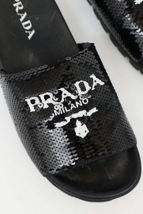 Prada Sequin  Sandal