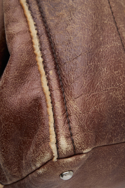 Prada Shearling Tote Bag