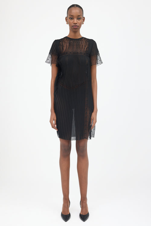 Prada Sheer Pleated Dress