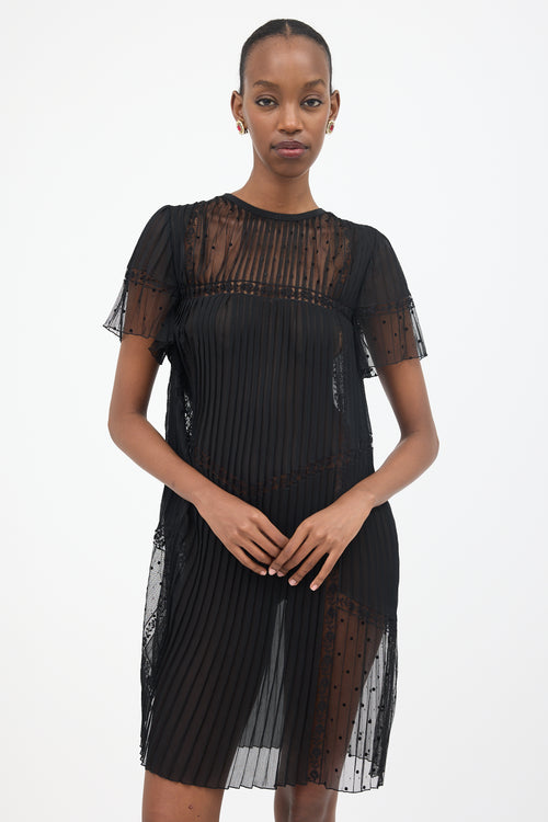 Prada Sheer Pleated Dress