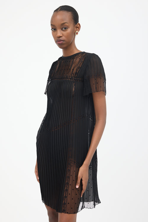 Prada Sheer Pleated Dress